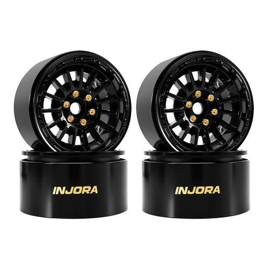 INJORA 2.2" Brass & Aluminum Wheels for 1/10 RC Crawlers (W2259) INJORA