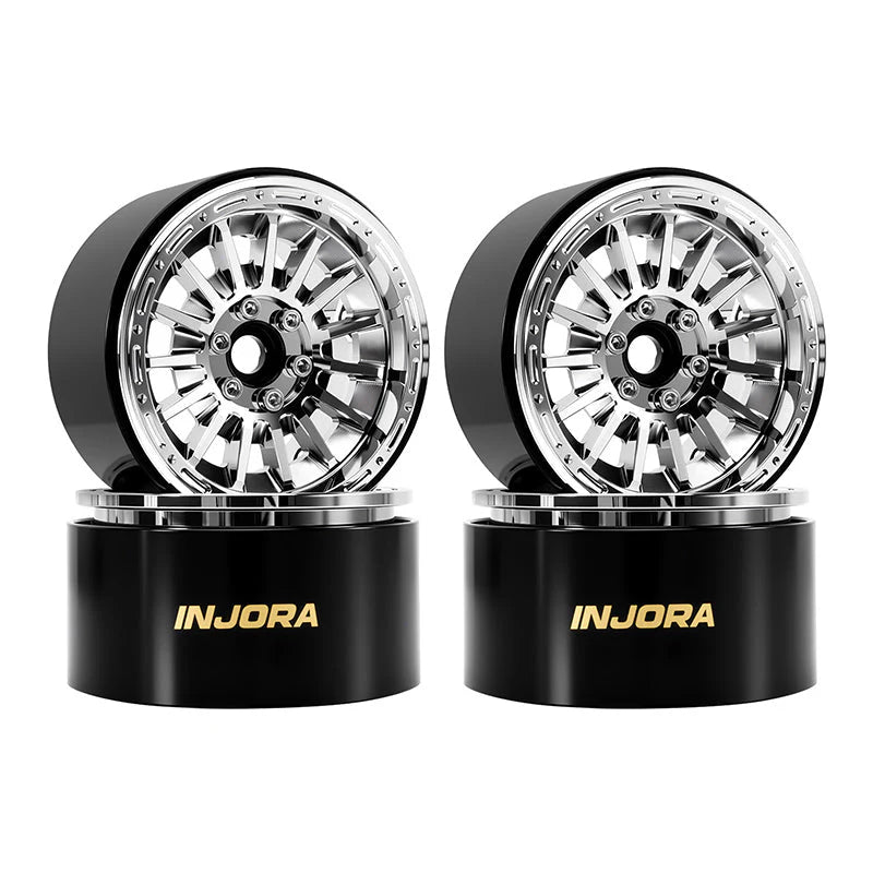 INJORA 2.2" Brass & Aluminum Wheels for 1/10 RC Crawlers (W2259) INJORA