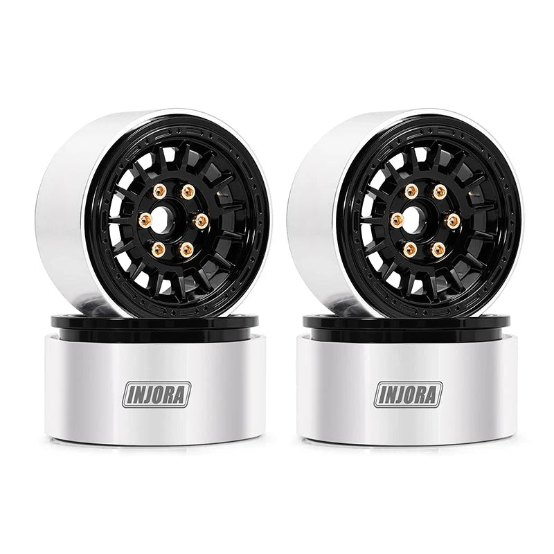 INJORA 1.9" CNC Aluminum Multi-spoke Wheels for 1/10 RC Crawlers (W1902) INJORA