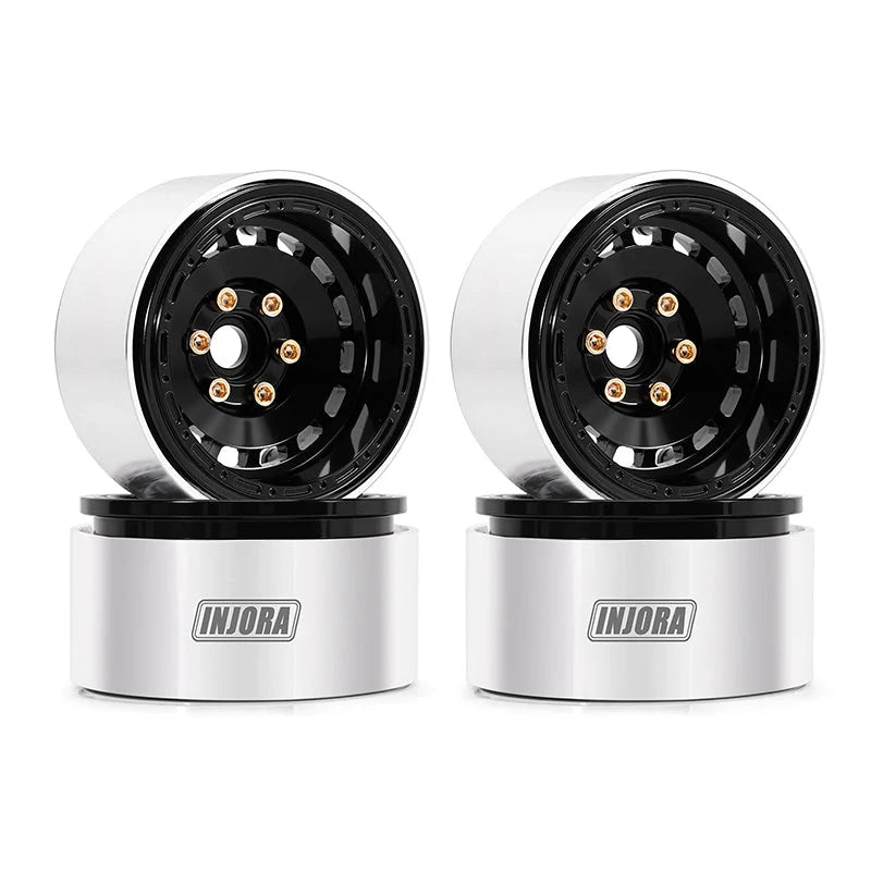 INJORA 1.9" CNC Aluminum -10mm Offset Wheels for 1/10 RC Crawlers (W1903) INJORA