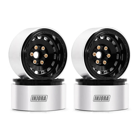 INJORA 1.9" CNC Aluminum -10mm Offset Wheels for 1/10 RC Crawlers (W1903) INJORA