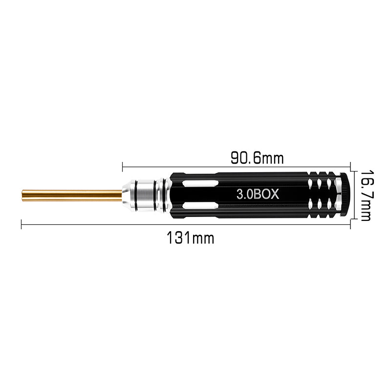 INJORA 4-Piece Driver Set For 1/30 Axial SCX30 (3.0mm Nut, 2.0mm Phillips, T3 Torx, 0.05" Hex) INJORA