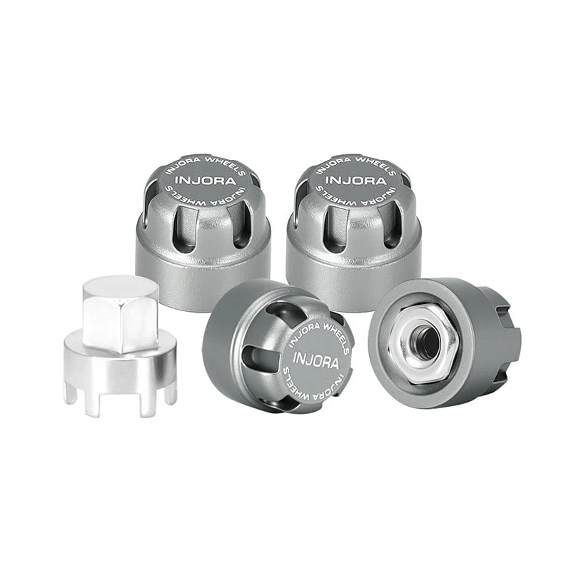 INJORA M2 Wheel Lock Nuts with Aluminum Cap for 1/24 SCX24 AX24 FCX24M INJORA