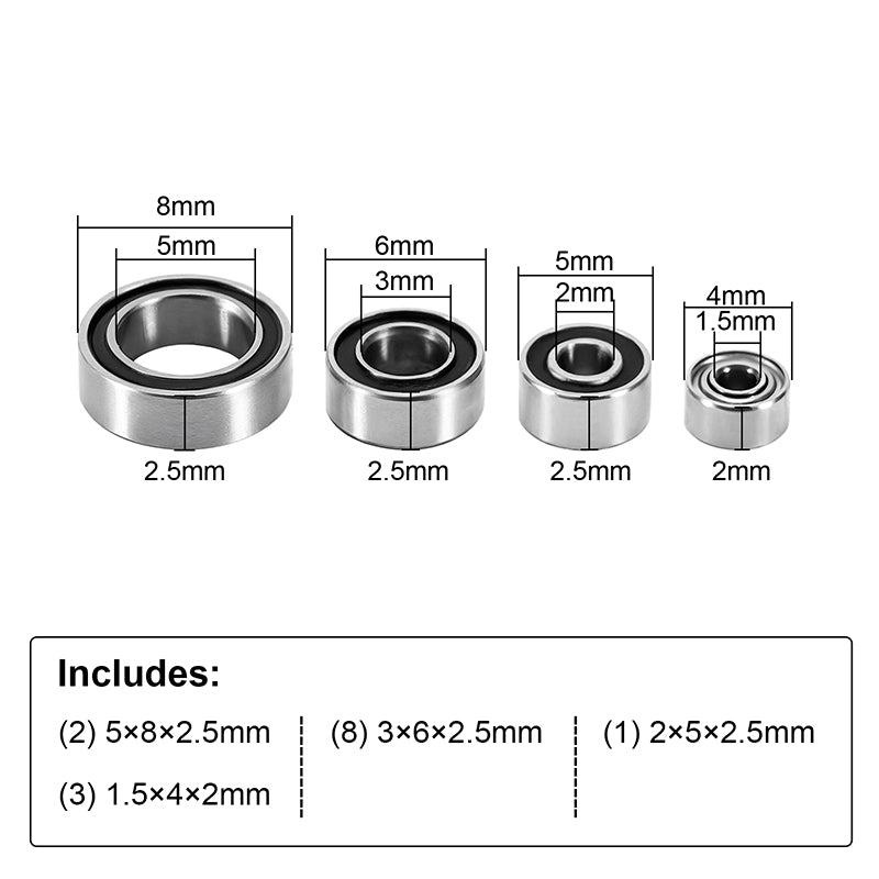 INJORA Bearing Kit For Losi Micro-B Micro-T (14 Pcs) INJORA