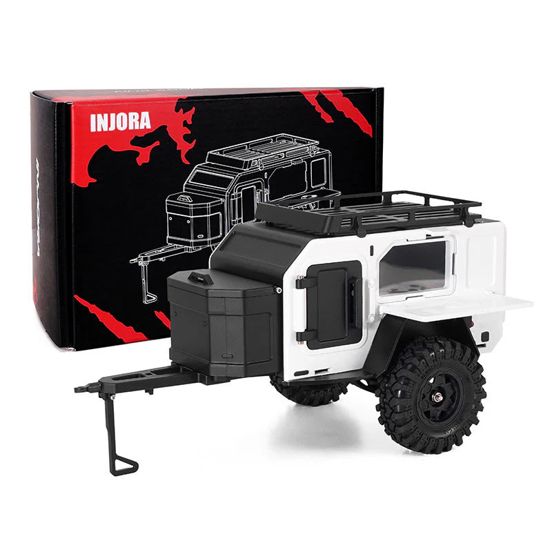 INJORA Off-Road Camping Trailer for 1/18 1/24 RC Crawlers TRX4M SCX24 INJORA