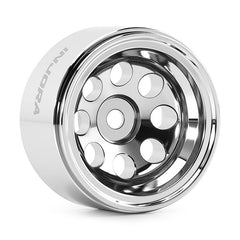 INJORA 1.0" Aluminum Beadlock Wheels Chrome -2.5mm Offset For Micro Crawlers INJORA