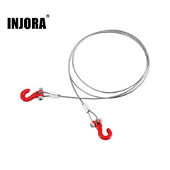 INJORA Metal Tow Rope with Hook for 1/24 1/18 RC Crawlers INJORA