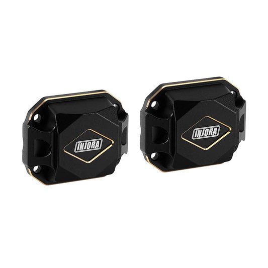 INJORA Black Brass Upgrade Parts for 1/18 HPI Venture18 (Diff Covers)