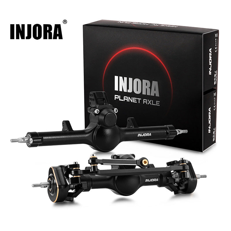 INJORA +4mm Planet Axles With Double Joint Shafts & Brass Steering Knuckles For 1/24 Axial SCX24 INJORA
