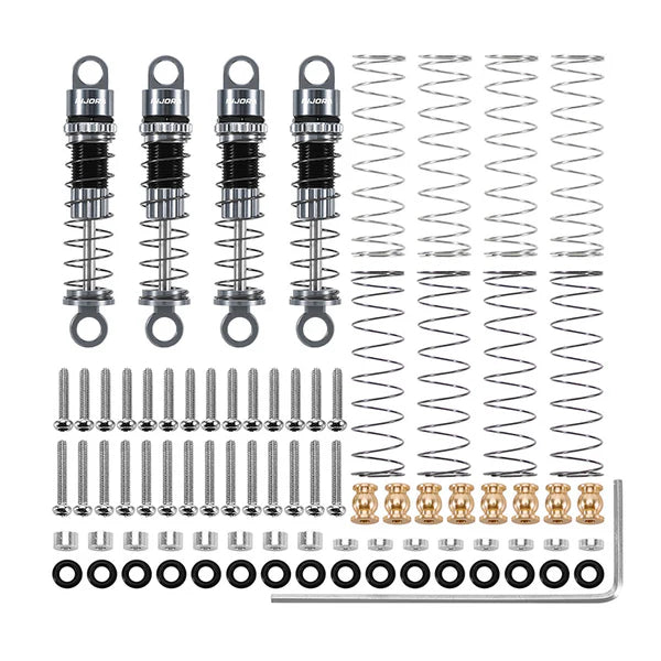 INJORA 39mm Aluminum Threaded Oil Shocks for Axial SCX24 FMS FCX24M Friendly Hobbies