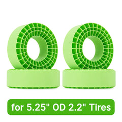 INJORA: 4pcs Silicone Rubber Inserts for 132-134mm (5.25" OD) 2.2" Tires