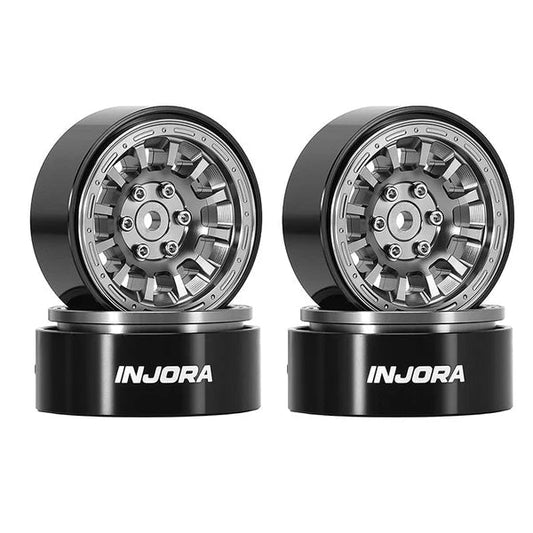 INJORA 1.3" Aluminum 0mm Offset Wheels for 1/18 1/24 RC Crawler (W1314) INJORA