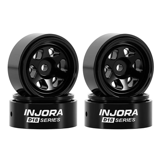 INJORA 0.7" D18 6-Spoke Aluminum Wheels for 1/30 SCX30 (W7001) INJORA