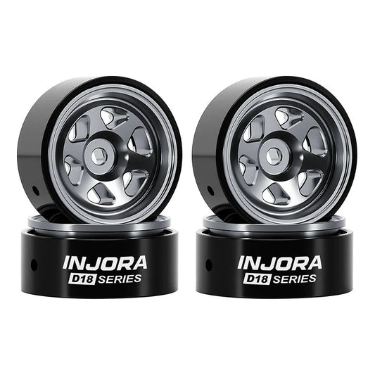 INJORA 0.7" D18 6-Spoke Aluminum Wheels for 1/30 SCX30 (W7001) INJORA