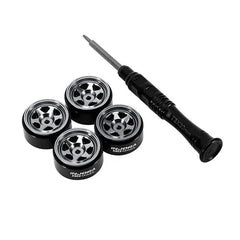 INJORA 0.7" D18 6-Spoke Aluminum Wheels for 1/30 SCX30 (W7001) INJORA