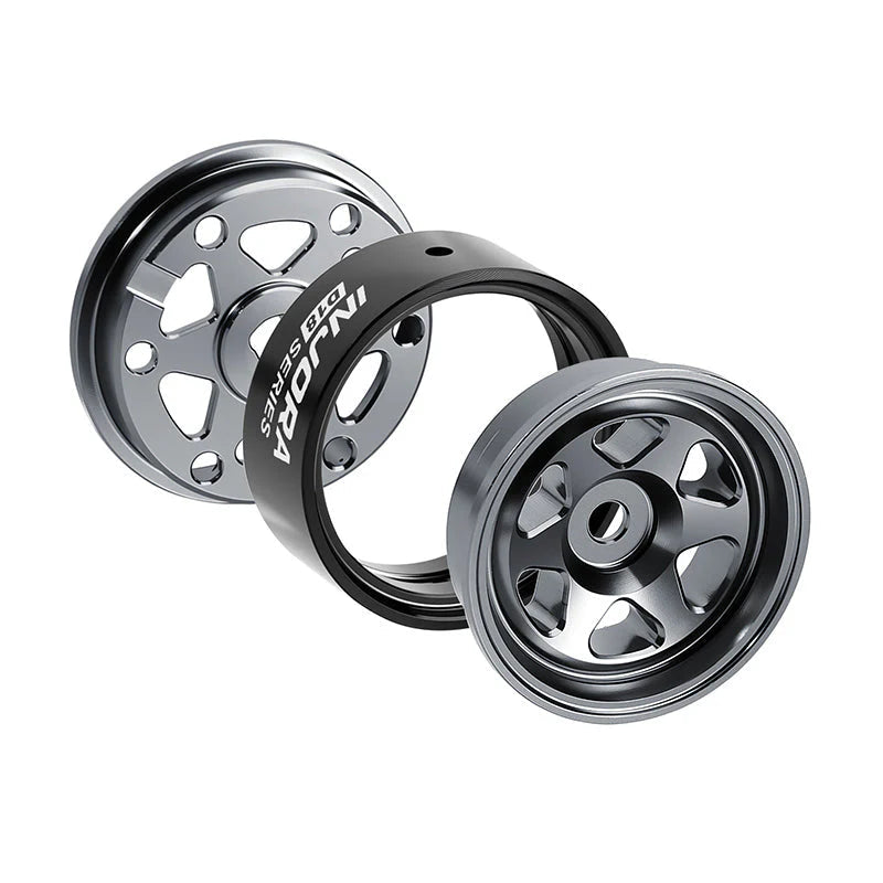 INJORA 0.7" D18 6-Spoke Aluminum Wheels for 1/30 SCX30 (W7001) INJORA