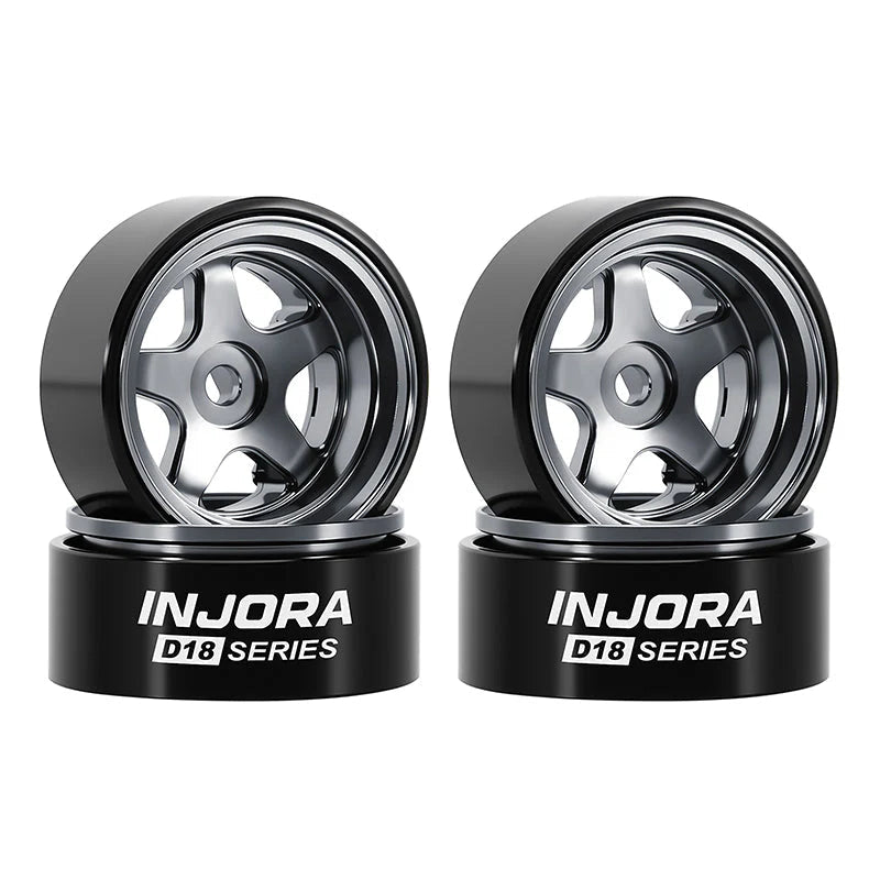 INJORA 0.7" D18 5-Spoke Aluminum Wheels for 1/30 SCX30 (W7002) INJORA
