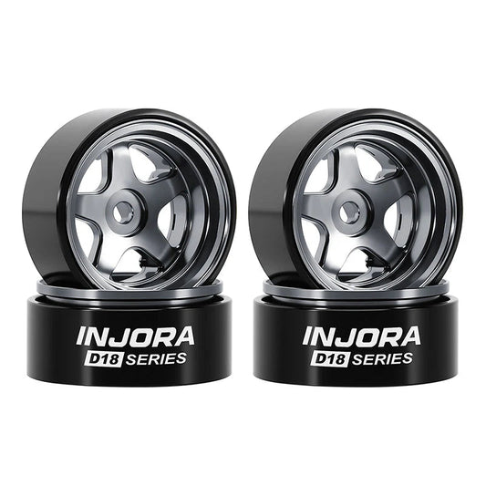 INJORA 0.7" D18 5-Spoke Aluminum Wheels for 1/30 SCX30 (W7002) INJORA