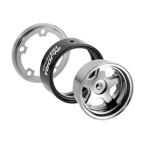 INJORA 0.7" D18 5-Spoke Aluminum Wheels for 1/30 SCX30 (W7002) INJORA