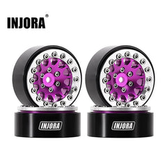 INJORA 1.3" Aluminium Beadlock Wheels for 1/24 1/18 RC Crawler (W1311) (YQW-1311) INJORA