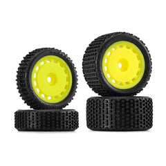 INJORA Pre-mounted Pin Buggy Tires & Wheels for 1/24 Losi Micro-B