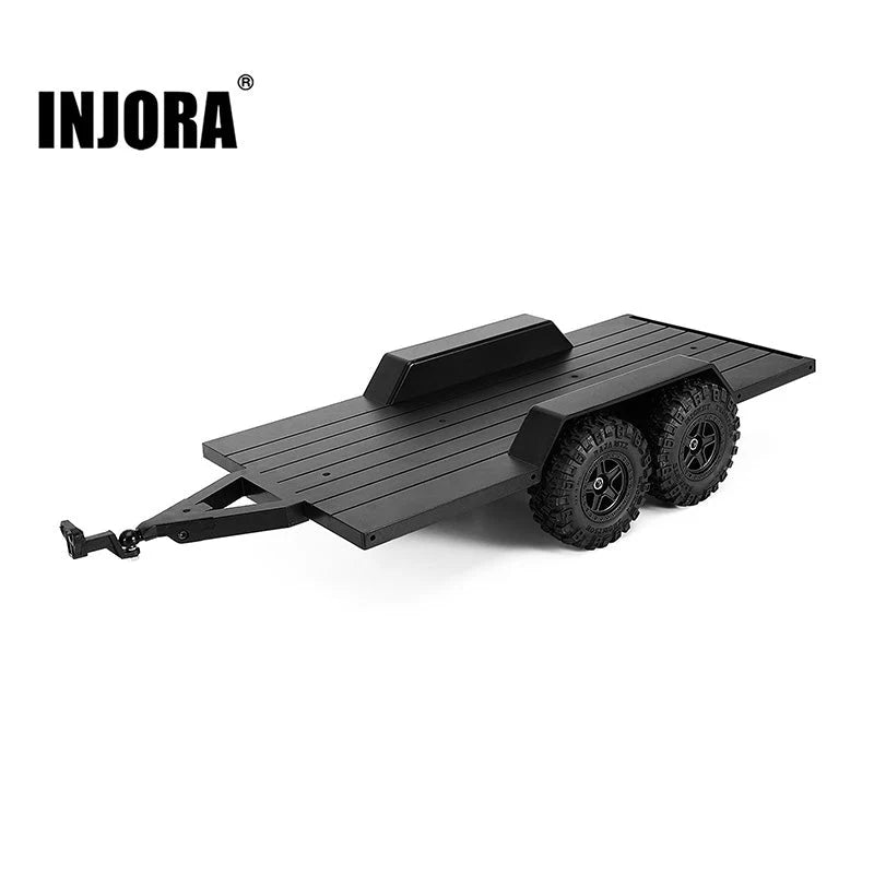 INJORA Utility Plastic Trailer with Hitch for 1/18 RC Crawler TRX4M INJORA