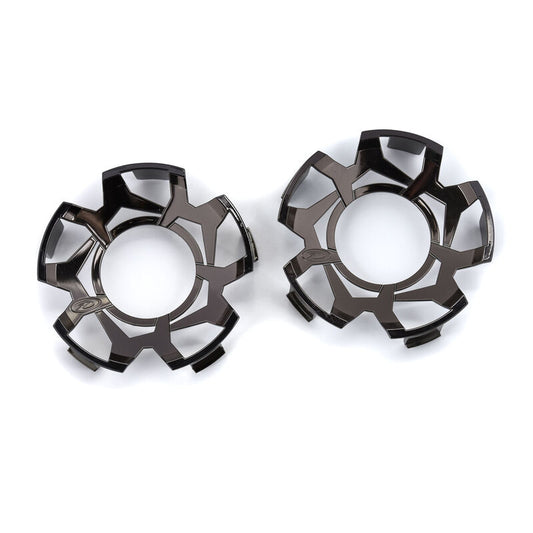 Duratrax Clip-Lock Wheel Face Black Chrome for Ripper 5.7" Wheel (2)  (DTX2817)