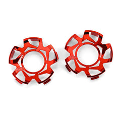 Duratrax Clip-Lock Wheel Face Red Chrome for Ripper 5.7" Wheel (2) (DTX2818)