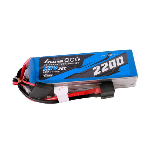 Gensace11.1V 2200mAh 3S 25C G-Tech Smart LiPo Battery: Universal