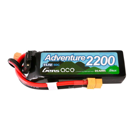Gens Ace 11.1V 2200mAh 3S 60C G-Tech Smart LiPo Battery: XT60 (GEA223S60XGT)