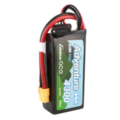 Gens Ace Adventure High Voltage 4300mAh 3S1P 11.4V 60C G-techLipo Battery with XT60 Plug