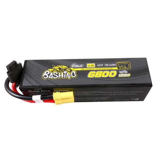 Gens Ace Bashing Series 6800mAh 14.8V 120C 4S1P Lipo Battery Pack With EC5 Plug (GEA68004S12E5)