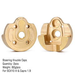 INJORA Heavy Duty Brass Outer Portal Steering Knuckle (B) for Axial SCX10 III Capra 1.9 (82g/pcs)