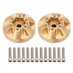 INJORA 12mm 55g/pcs Heavy Brass Wheel Hex Hubs for 1.9" 2.2" Wheel Rims INJORA