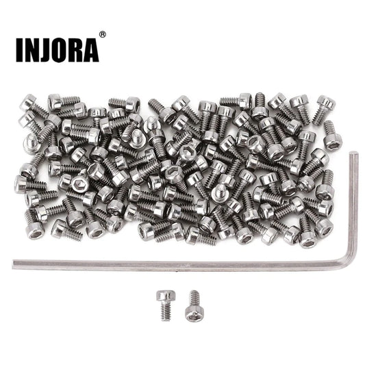 Injora 100Pcs M1.4*3mm Hex Socket Screws For INJORA 1.0" Wheel Rims
