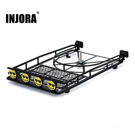 INJORA Metal Roof Rack With Smile Face Lights For 1/10 RC Crawler