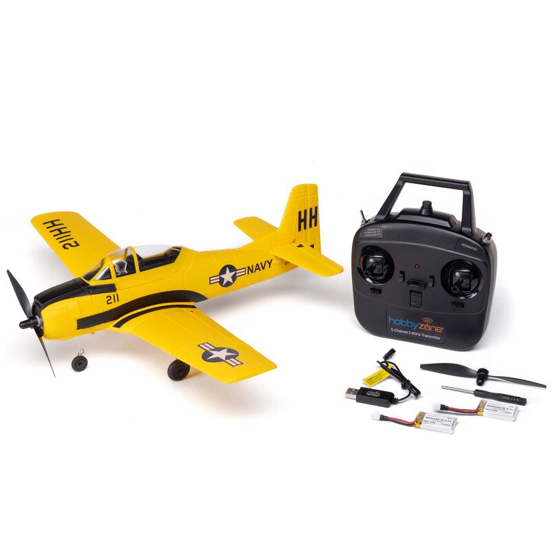 HobbyZone T-28 Trojan 450mm RTF with SAFE (2 Flight Batteries Included) Horizon Hobby