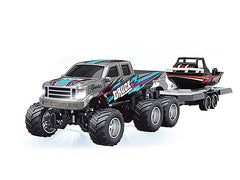 1/64 R/C Truck with boat with APP control – Ford 6-wheeler RC PRO