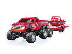 1/64 R/C Truck with boat with APP control – Ford 6-wheeler RC PRO