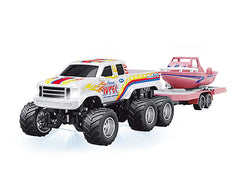 1/64 R/C Truck with boat with APP control – Ford 6-wheeler RC PRO