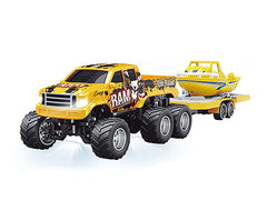 1/64 R/C Truck with boat with APP control – Ford 6-wheeler RC PRO