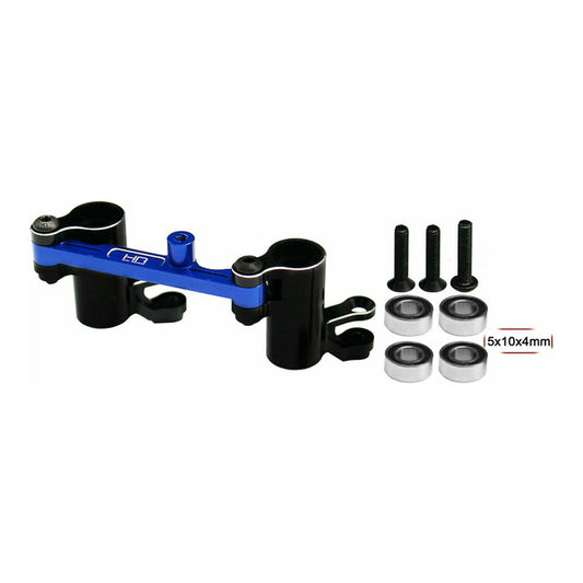 Hot Racing: Aluminum Steering Bellcrank, 1/10 Traxxas Mini Maxx, Blue (HRAMMX48X01)