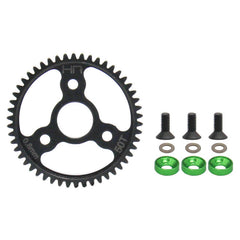 Hot Racing 50T Green Steel Spur Gear, 0.8 Mod: Traxxas E-Revo, Slash 4X4, Stampede 4X4