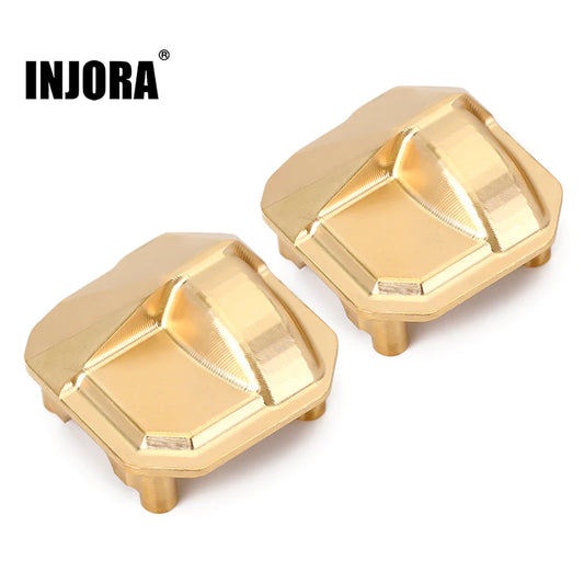 INJORA 2PCS Brass AR44 Differential Axle Covers For Axial SCX10 II 90046 (SCX10-2-05)