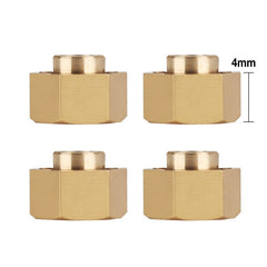 INJORA 7mm Brass Wheel Hex Hub Extenders For Axial SCX24 AX24 INJORA