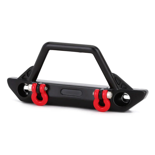 INJORA Metal Front Stinger Bumper with Lights for SCX24 Jeep Wrangler Gladiator (SCX24-48B)
