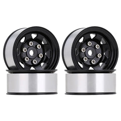 INJORA 4PCS 1.55" Metal Beadlock Wheel Rims for 1/10 RC Crawler Car (YQW-1501SR)