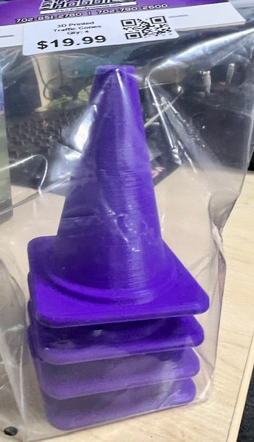 3" Traffic Cones 3D Printed