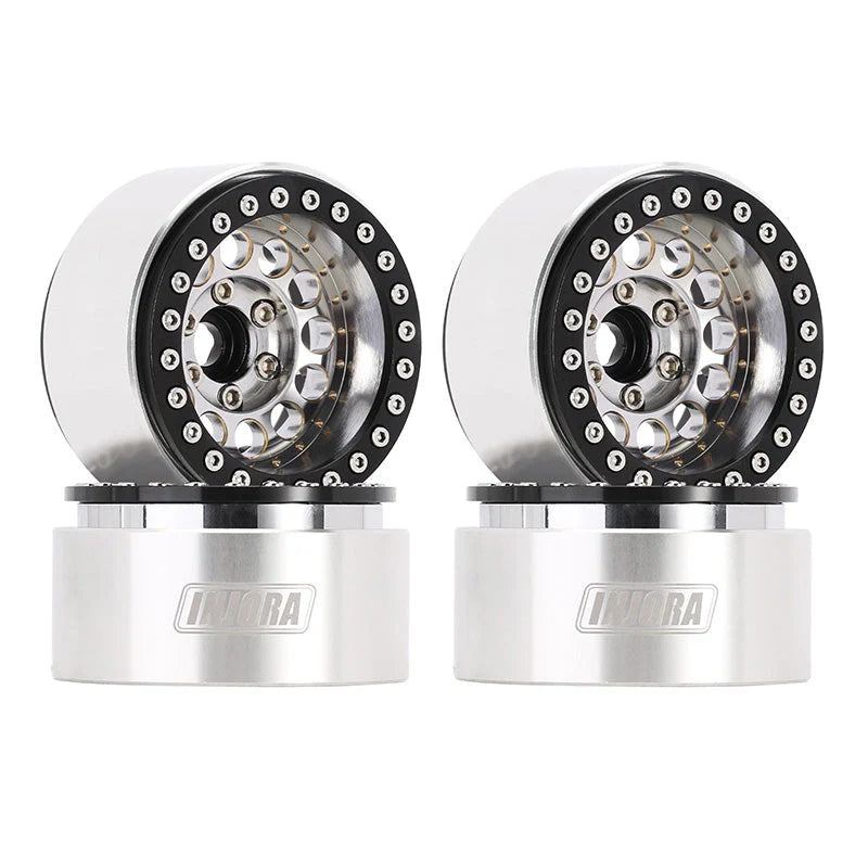 INJORA: 1.9" Super Heavy Brass & Aluminum Beadlock Wheels For 1/10 RC Crawlers (4) (W1957) INJORA