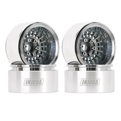 INJORA 1.9" Turbine Aluminum -10mm Offset Wheels for 1/10 RC Crawlers INJORA